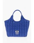 Moschino LOVE Quilted Nylon Tote Bag with Faux Leather Trims