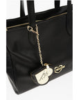 Moschino LOVE Faux Leather Tote Bag with Heart Shaped Pouch