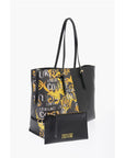 Versace JEANS COUTURE Baroque Printed Faux Leather ROCK CUT Tote Bag