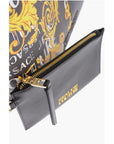 Versace JEANS COUTURE Baroque Printed Faux Leather ROCK CUT Tote Bag