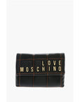 Moschino LOVE Faux Leather Clutch With Embossed and Golden Logo