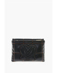 Moschino LOVE Faux Leather Clutch With Embossed and Golden Logo