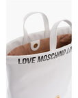Moschino LOVE Faux Leather Handbag with Printed Logo