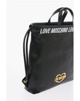 Moschino LOVE Faux Leather Handbag with Printed Logo