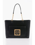 Moschino LOVE Faux Leather Tote Bag with Golden Details