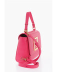 Moschino LOVE Faux Leather Shoulder Bag with Metal Golden Logo