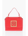 Moschino LOVE Faux Leather Shoulder Bag with Metal Golden Logo