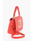 Moschino LOVE Faux Leather Shoulder Bag with Metal Golden Logo