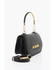 Moschino LOVE Faux Leather Handbag with Metal Golden Logo