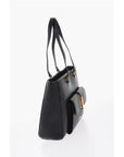 Moschino LOVE Faux Leather Tote Bag with Golden Details