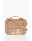 Moschino LOVE Faux Leather Crossbody Bag with Golden Logo