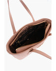 Moschino LOVE Faux Leather VALENTINA Tote Bag with All-Over Hearts