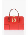 Moschino LOVE Faux Leather Handbag with Metal Golden Logo