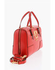 Moschino LOVE Faux Leather Handbag with Metal Golden Logo