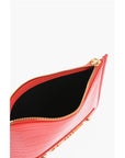 Moschino LOVE Crocodile Effect Faux Leather Clutch with Golden Logo