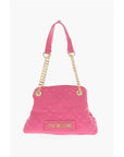 Moschino LOVE Quilted Mini Handle Bag with Golden Logo