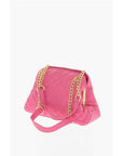 Moschino LOVE Quilted Mini Handle Bag with Golden Logo