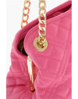 Moschino LOVE Quilted Mini Handle Bag with Golden Logo