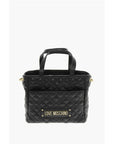 Moschino LOVE Quilted Faux Leather Handbag with Golden Chain