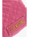Moschino LOVE Quilted Mini Handle Bag with Golden Logo