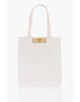 Moschino LOVE Quilted Faux Leather Tote Bag with Turn Lock Closure