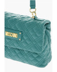 Moschino LOVE Faux Leather Quilted Bag with Magnetic Closure