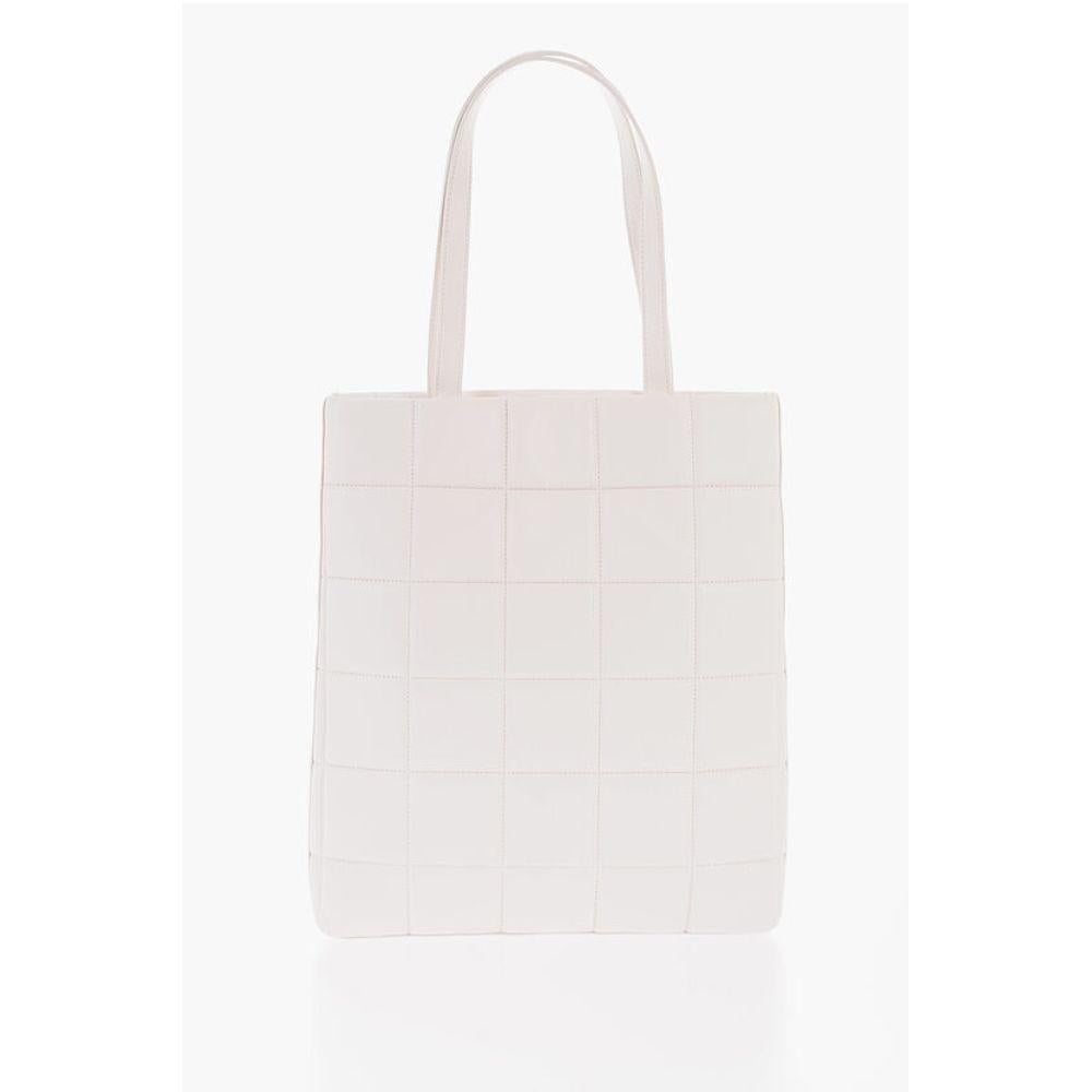 Moschino LOVE Quilted Faux Leather Tote Bag with Turn Lock Closure