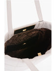 Moschino LOVE Quilted Faux Leather Tote Bag with Turn Lock Closure