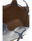 Moschino LOVE Faux Leather Crocodile Effect Bucket Bag with Embossed