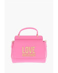 Moschino LOVE Faux Leather Mini Bag with Maxi Golden Plaque