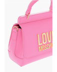 Moschino LOVE Faux Leather Mini Bag with Maxi Golden Plaque