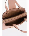 Moschino LOVE Textured Faux Leather Tote Bag with Maxi Golden Heart C