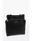 Moschino LOVE Faux Leather Tote Bag with Golden Logo