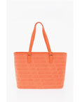 Moschino LOVE Faux Leather and Sponge Tote Bag with Embossed Logo