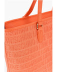 Moschino LOVE Faux Leather and Sponge Tote Bag with Embossed Logo