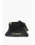 Moschino LOVE Quilted Mini Handle Bag with Golden Logo