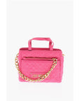 Moschino LOVE Faux Leather Quilted Mini Bag with Matching Pochette