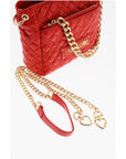 Moschino LOVE Faux Leather Quilted Mini Bag with Matching Pochette
