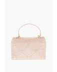 Moschino LOVE Faux Leather Quilted Bag with All-Over Hearts