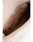 Moschino LOVE Faux Leather Quilted Bag with All-Over Hearts