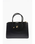 Moschino LOVE Faux Leather Tote Bag with Golden Heart Charm