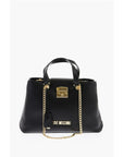 Moschino LOVE Textured Faux Leather LUCILLE Tote Bag with Double Comp