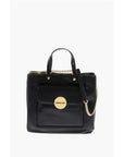 Moschino LOVE faux Leather Maxi Monogram Handle Bag with Removable Ne