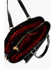 Moschino LOVE faux Leather Maxi Monogram Handle Bag with Removable Ne