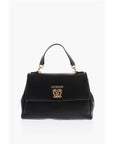 Moschino LOVE Turn Lock Closure Faux Leather Bag with Removable Shoul