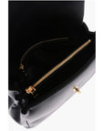Moschino LOVE Turn Lock Closure Faux Leather Bag with Removable Shoul