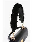 Moschino LOVE Faux Leather Handle Bag with Removable Shoulder Strap