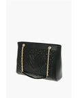 Moschino LOVE Quilted Faux Leather Tote Bag with Maxi Monogram