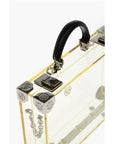 Philipp Plein sheer rigid handbag with removable shoulder strap