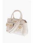 Moschino LOVE Double Pocket Faux Leather Tote Bag With Clamp